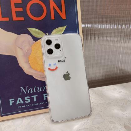 Smile Transparent Silicone Soft Phone Case Iphone..