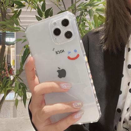 Smile Transparent Silicone Soft Phone Case Iphone..