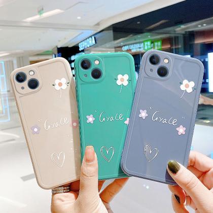 Simple Cute Flower Silicone Phone Case For Iphone..