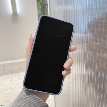 Smile Kawaii Silicone Blue Phone Case, Iphone 12..