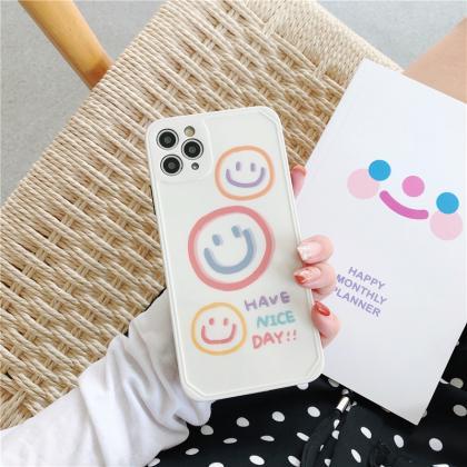 Cute Smile Silicone Case For Iphone 12 Case Iphone..