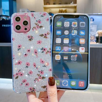 Diamond Flower Phone Case Handmade Iphone 12 Mini..
