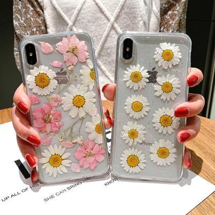 Pressed Dried Flower Iphone Case,daisy Iphone..
