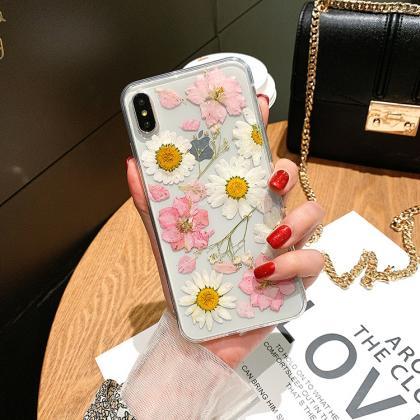 Pressed Dried Flower Iphone Case,daisy Iphone..