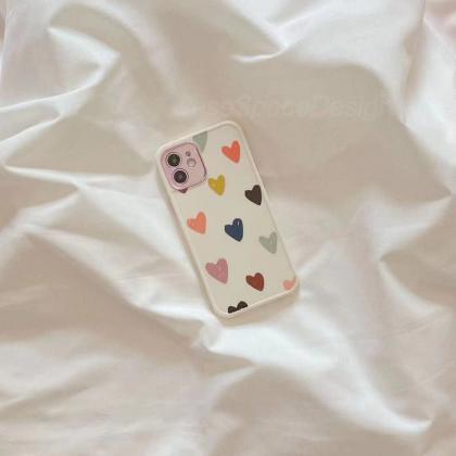 Cute Heart Floral Iphone 13 12 11 Pro Max Case..