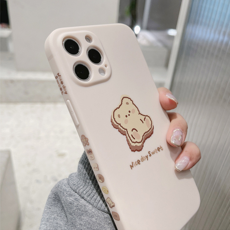 Kawaii Cute Bear Silicone Phone Case For Iphone 13/12 Case Iphone 11 Pro Max Case Iphone 12/13 Pro Max Case Iphone Xs Max Xr 7/8 Plus Case