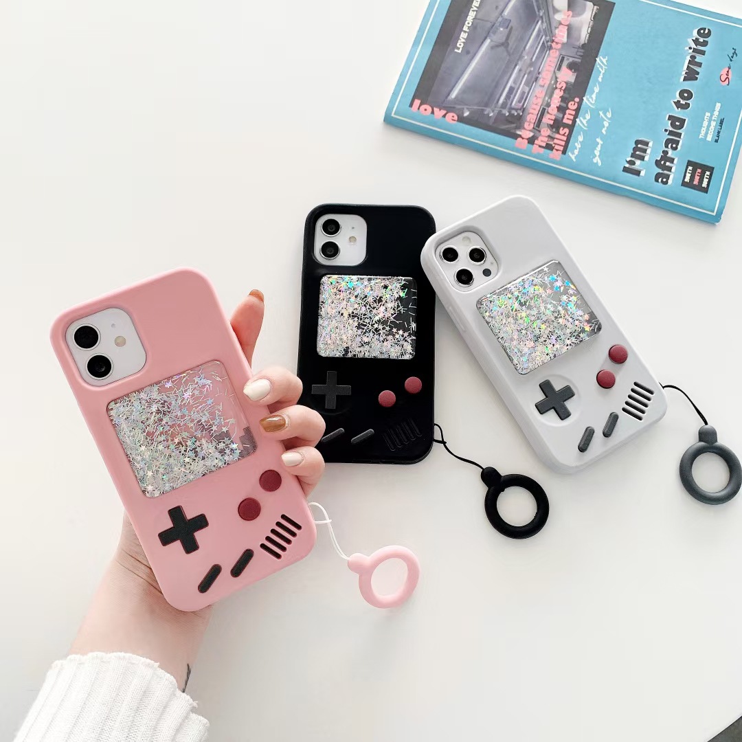 Squishy 3d Cartoon Gameboy Case For Iphone 13 12 11 Pro Max 12 Mini Xr Xs Max 8 Plus Se2 Creative Liquid Stars Funny Soft Protective Cover