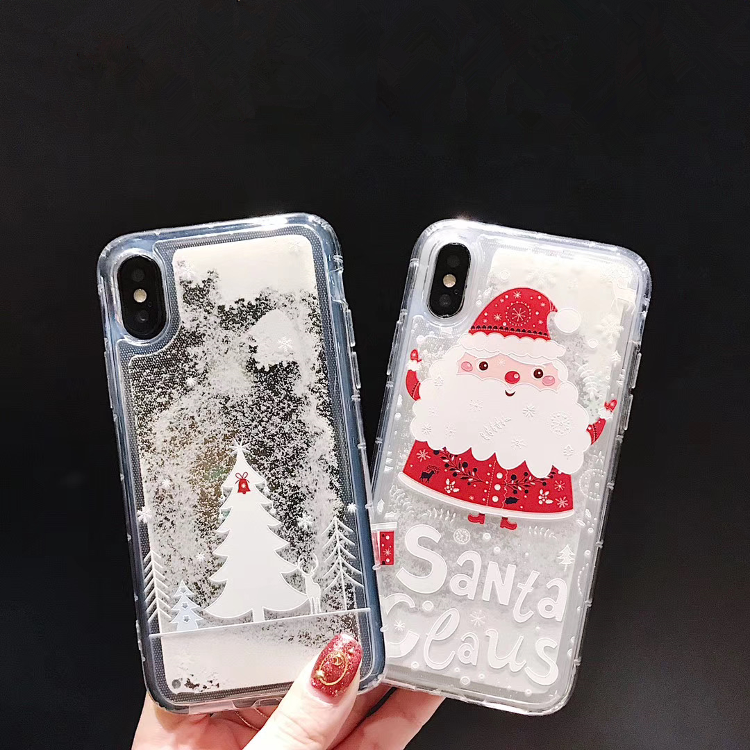 Santa Claus/christmas Tree Quicksand Case Iphone 13 12 11 Pro Max Case Iphone 13 Mini Case Iphone 12 Xr Xs Max 7 8 Se2 Case Christmas Gifts