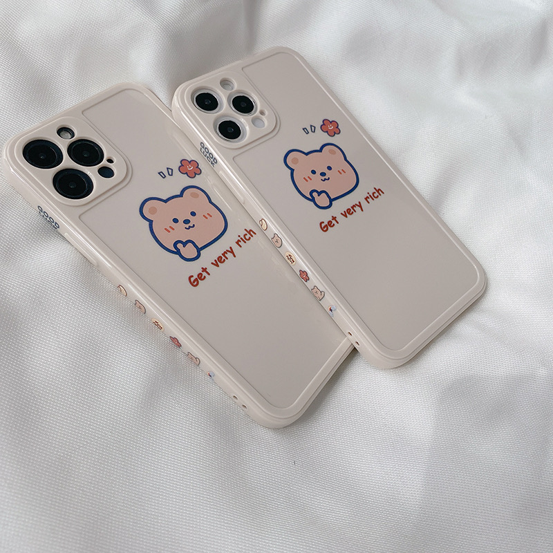 Kawaii Cute Bear Cartoon Silicone Soft Phone Case,iphone 11/12 Pro Max Case Iphone 13 Pro Max Case Iphone Xs Max Iphone Xr 7/8 Plus Case
