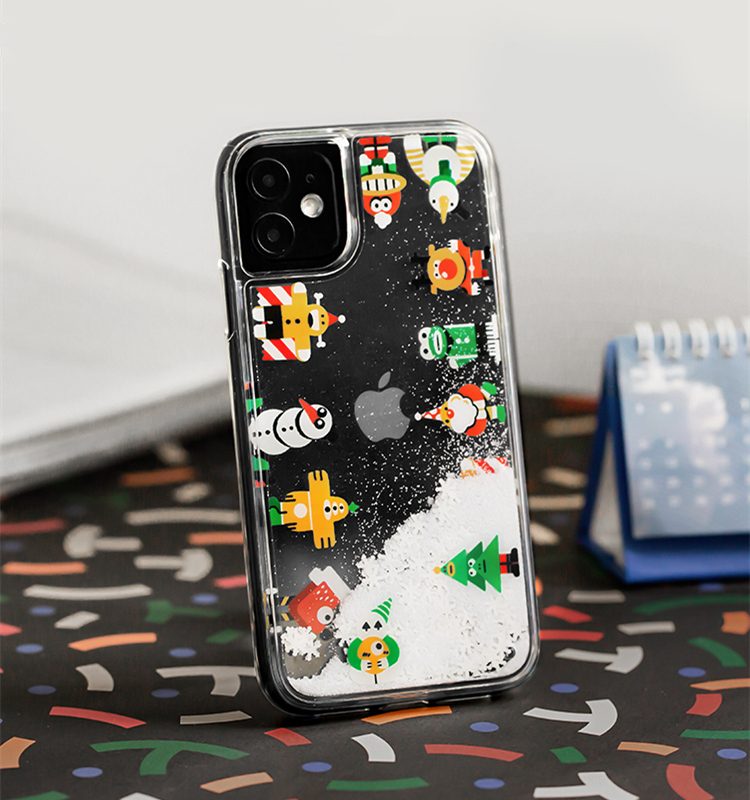 Christmas Eve Little Monster Party Quicksand Case Iphone 13 12 12 Mini Pro Max 11 11 Pro Max X Xs Max Xr 7 8 Plus 13 Case Christmas Gifts