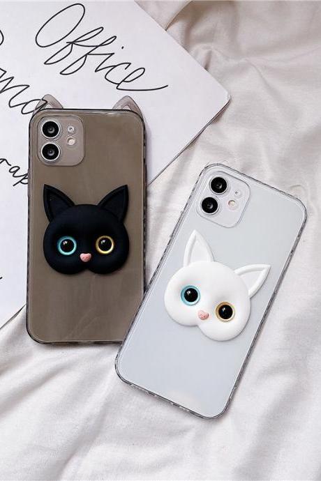 iPhone 12 Case Cute White cat & black cat case iPhone 11 Pro Case iPhone 12 Pro Max Case iPhone XS Case iPhone XS Max iPhone XR SE2 7 8 Case