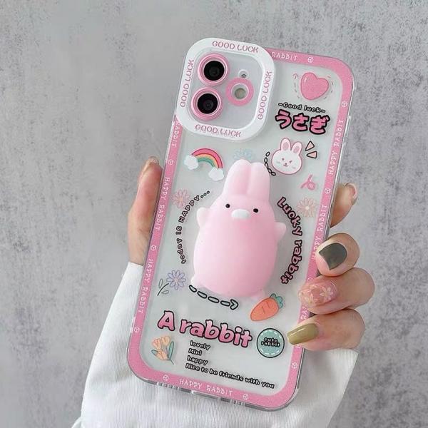 Kawaii Cute 3d Pink Rabbit Phone Case,iphone 13 Case Iphone